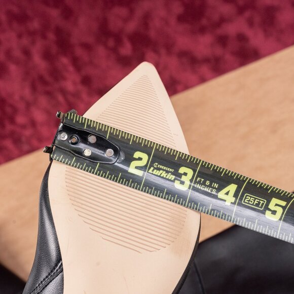 Nine West Women Gennes Black Vegan Leather Fashion Party Pointy OTK Boots sz 9.5 - Picture 6 of 11